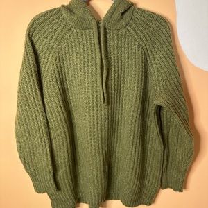 Aerie knitted hooded sweater